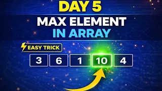 Find Maximum Element in Array Easy DSA Trick Day 5