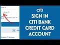 Citi Bank credit Card Login How To Sign In Citi Bank Credit Card Account