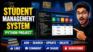Build a Student Management System in Python Beginner Python Project Step by Step Hindi