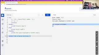 Python 10 Error handling with try except else and finally