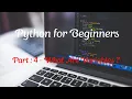Part 4 - What are Variables Python Tutorial Python For Beginners Learn With Siddik 2020