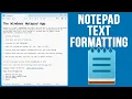 The New Windows Notepad Text Formatting Options