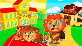 مدرسة للأغنياء ومدرسة للفقراء رسوم متحركة اطفال شبل الأسد 