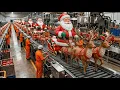 Inside the Santa Reindeer Factory How Artificial Christmas Figures Are Made Full Process