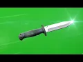 Flying Knife Attack Effect Green Screen
