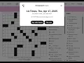 The Washington Post LA Times Crossword 2025