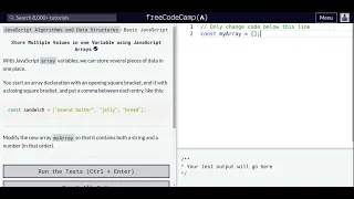 Lesson 39 Basic JavaScript Store Multiple Values in one Variable using JavaScript Arrays