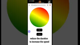 How to spin a circle using CSS JS Code ON