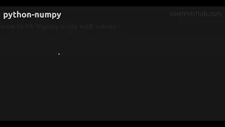 How to fill Numpy array with values