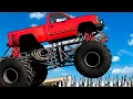 Download Lagu Can a MONSTER TRUCK Jump Spikes?! (BeamNG)