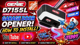 DIY Genie D7155L Garage Door Opener Install Home Depot Exclusive Belt Drive Ultra Quiet