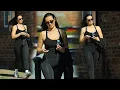 Kyle Walker s wife Annie Kilner showed off her incredible figure in a black vest top and leggings