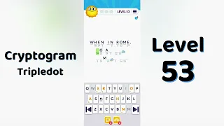 Cryptogram Tripledo Level 53 Solutions Logic Puzzle Game Mini Boss