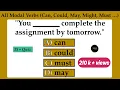 All Modal Verbs Can Could May Might Must Types of Modals 35 Quiz No 1 Quality English