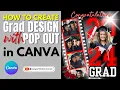 Grad Poster Design with Pop Out Canva Tutorial for Beginners - Easy to follow Tutorial