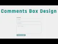 How To Create a Comments Box Area in HTML CSS Tutorial HTML Tutorial CSS Tutorial