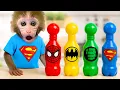 Download Lagu Bebé Mono Bon Bon rescata al patito en casa junto con el mono bombero - Mono HT Esp