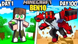 I Survived 100 Days as BEN 10 in Minecraft Round 2