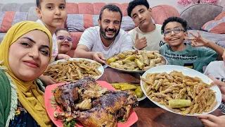 عزومه النهارده محاشي شرفت بجوزي قدام اهله حماتي انبهرت من السفره اللي انا عملتها 