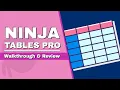 Ninja Tables Pro Plugin for WordPress - Walkthrough and Review