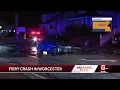Motorcycle car collide in Worcester
