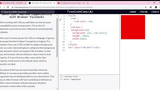 Learn Basic CSS Improve Compatibility with Browser Fallbacks freeCodeCamp org Google Chrome 201