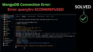 MongoDB Connection Error Error querySrv ECONNREFUSED Why MongoDB Not Connecting in Node js
