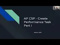 Create Performance Task Part 1