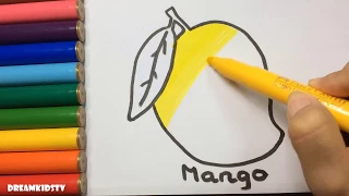 learning colors with draw mango art colors with colored markers
