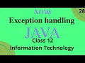 Exception handling in java Class 12th information Technology term 2 Saral Programming
