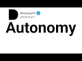 Autonomy Antonyms Opposite Words