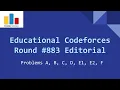 Codeforces Round 883 Div 3 Editorial - Problems A B C D E1 E2 F