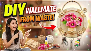 Waste Material Se Banaye Sundar Wall Hanging & Key Holder! 😱 Easy DIY Room Decor Ideas