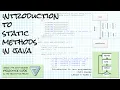 Introduction to writing static methods in Java Intro Java course Lesson 5 1