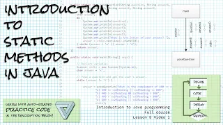 Introduction to writing static methods in Java Intro Java course Lesson 5 1