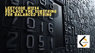 LeetCode 1234 Replace the Substring for Balanced String
