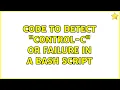 Code to detect control-c or failure in a bash script