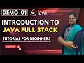 Java Full Stack Demo 01 Introduction to Java Full Stack Full Stack Tutorial Harsha Trainings