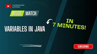 Learn Java Variables in 7 Minutes Java Tutorial for Beginners in Telugu 2025 Edition