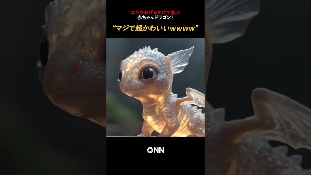 エサをあげるだけで喜ぶベビー龙、マジで可爱すぎて死ぬwwww