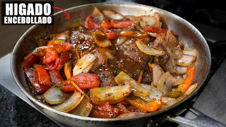 Asi se prepara un buen Higado Encebollado Peruano! receta fácil y económico | Abelca