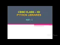Python Libraries Class 12 Computer Science Libraries and Modules