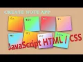 App to Create Sticky Notes Project JAVASCRIPT HTML CSS