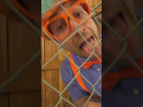 Blippi, o Cão de Guarda em Ação! 🐶🔍 #Blippi #Meekah #Animais #Shorts
