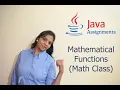 Basic Java Assignments 08 - Mathematical functions Math class