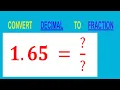 CONVERT DECIMAL 1 65 TO FRACTION
