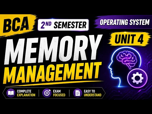 BCA | 2nd semester | Operating System  | Unit 4 - Memory Management