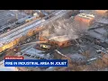 Firefighters battle large building fire in Joliet