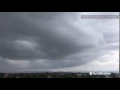 Dark storm clouds advance towards the Gold Coast in Australia