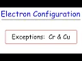 Electron Configuration Exceptions - Chromium Cr Copper Cu